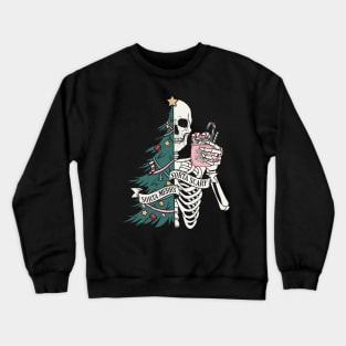 "Sorta Scary Sorta Merry" Christmas Skeleton Crewneck Sweatshirt